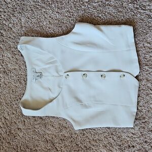 Rachel Zoe White Button-Up Vest